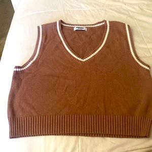 Light brown cropped vest